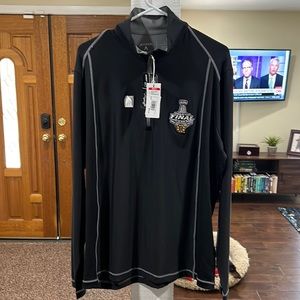 Antigua NHL Bruins 1/4 Zip Pullover Shirt Sweatshirt Sz L